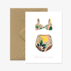 Swimsuit 'Thank God for Summer' Card