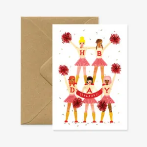 Happy Birthday Cheerleaders Card