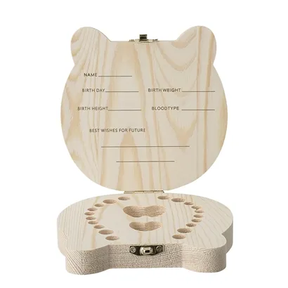 Natural Wood Baby Keepsake Box