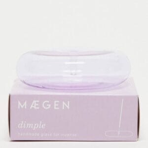 Lavender Glass Incense Holder
