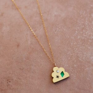 Confetti Brass Necklace