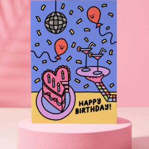 Lazy Disco Birthday Card