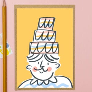 Letterbox Lane Birthday Cake Hat Card