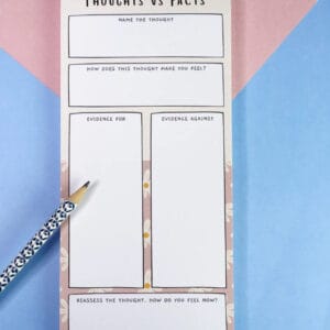 Thoughts vs Facts Notepad