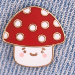 Mushroom Enamel Pin Badge