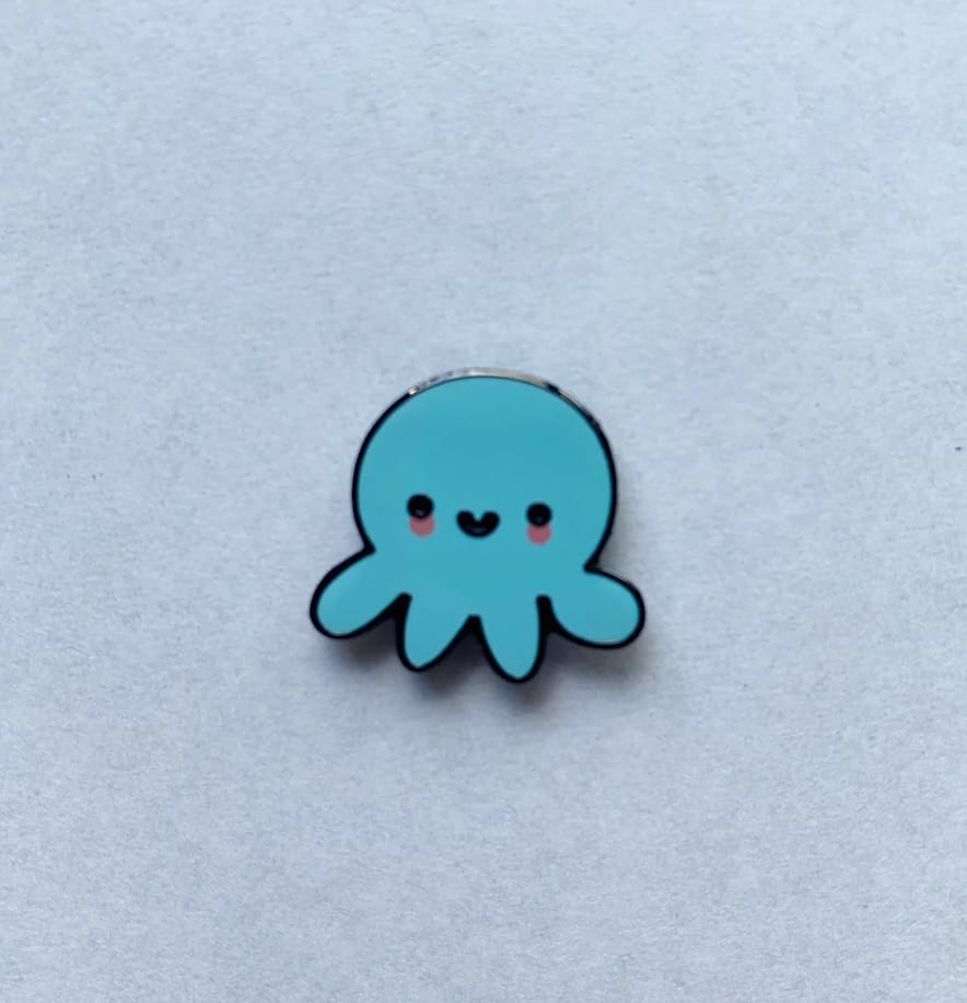 Octopus Enamel Pin Badge