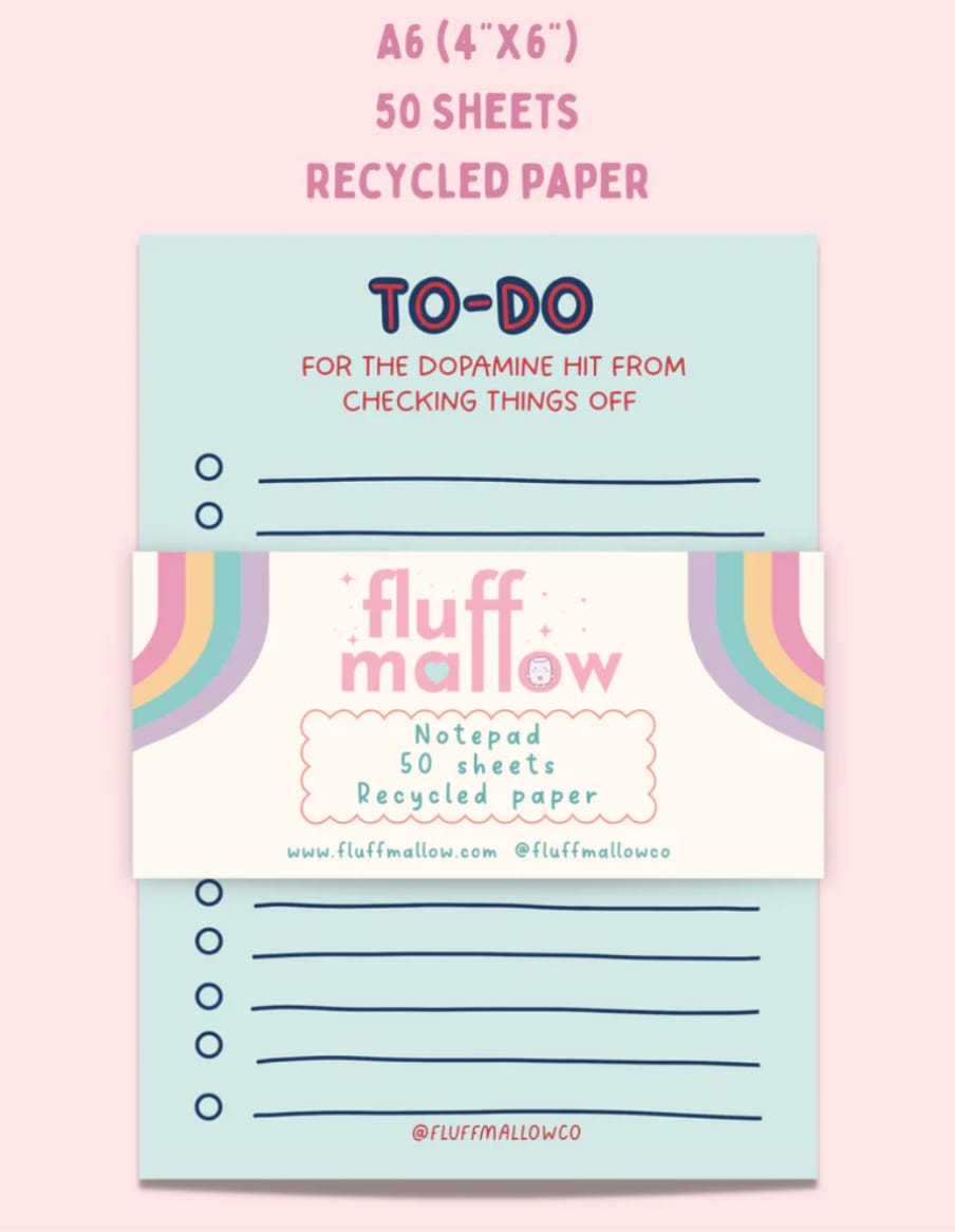 A6 'to-do for the dopamine’ notepad