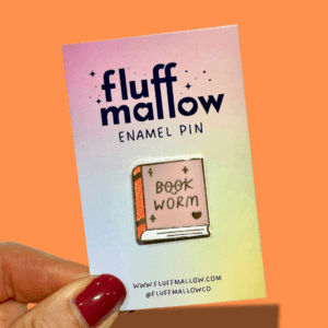 Book Worm Enamel Pin Badge