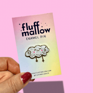 Kawaii Cloud Enamel Pin Badge