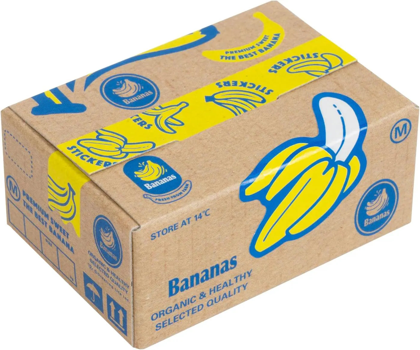 Sticker box Banana closed