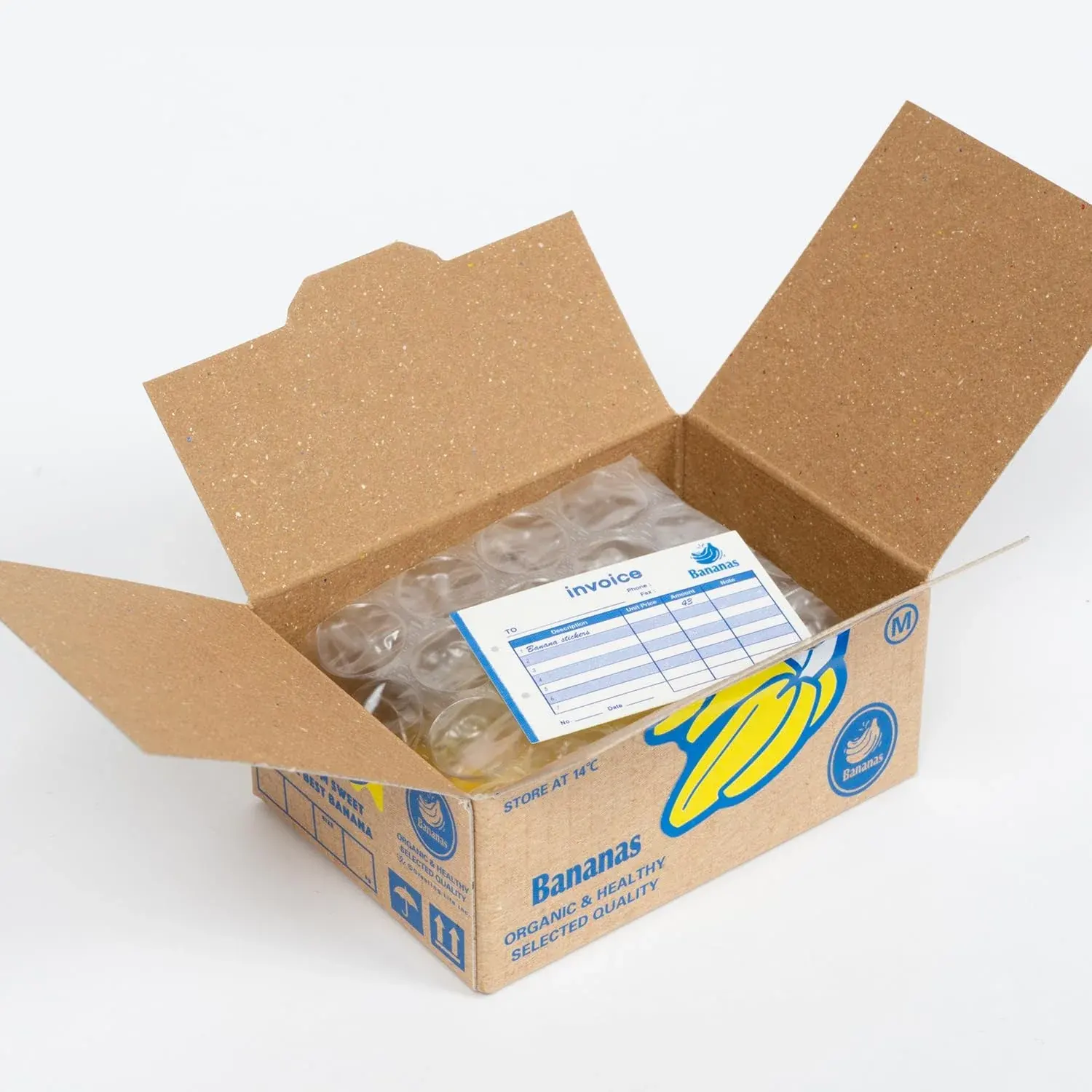 Sticker box open banana