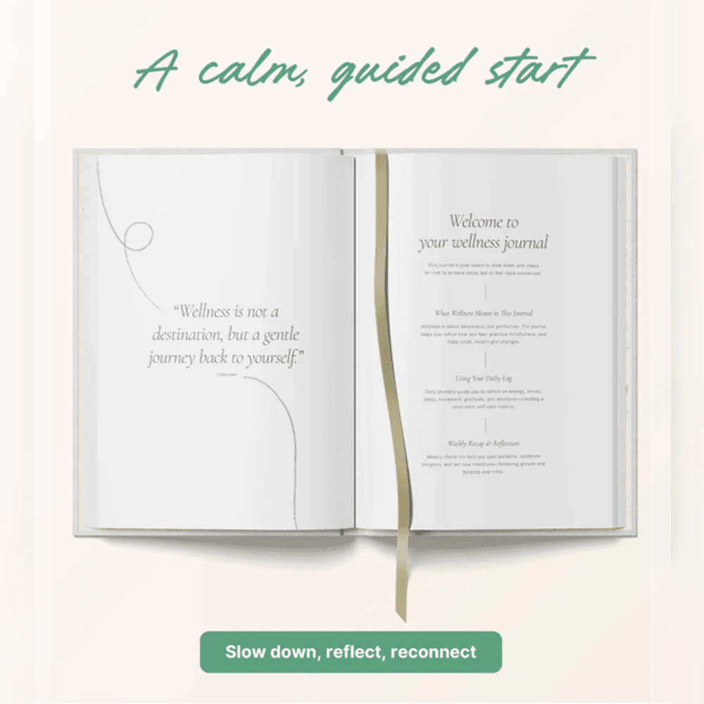 wellness journal calm pages