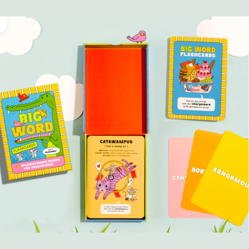 Big word flashcards open deck