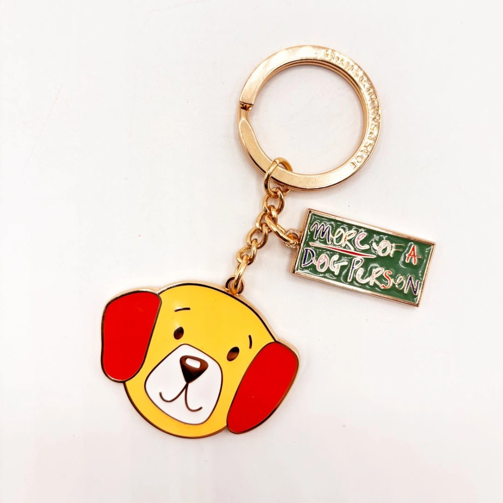 More Of A Dog Person Keyring Side Shot