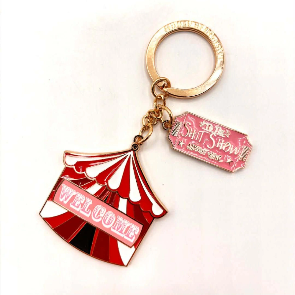 To The Shit Show Admit One Keyring Side Shot